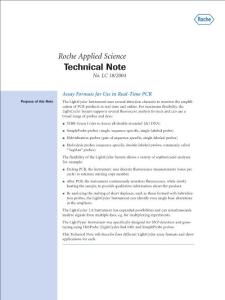 Assay Formats for Use in Real-Time PCR