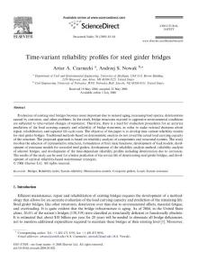 Time-variant reliability profiles for steel girder bridges