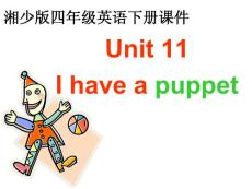 湘少版四年级英语下册Unit11 I have a puppet PPT课件