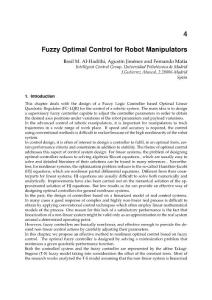 Fuzzy optimal control for robot manipulators