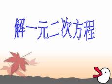 九年级数学解一元二次方程课件
