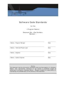 Software Code Standards (DO-178C, 11.8)