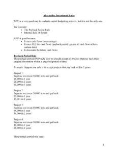 Alternative Investment Rules