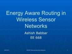 Energy Aware Routing in Wireless Sensor Networks