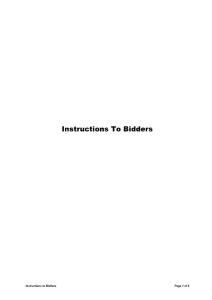 招标文件 Instructions to Bidders