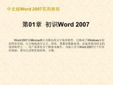 Word 2007使用手册（精品）