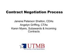 Contract Negotiation Process - Research Services