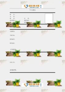 个人简历模板【宁静的心】下载