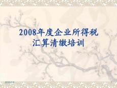 2008年度企业所得税汇算清缴培训课件