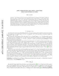 Left Derivatives and Using p-Fractals for F-signature of Pairs