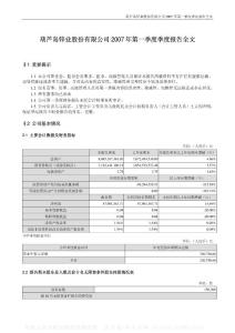 000751_锌业股份_葫芦岛锌业股份有限公司_2007年_第一季度报告