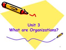 工商管理专业PPT英语课件Unit 3 What are Organizations