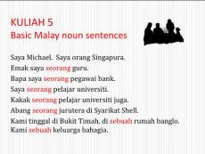 马来语第五课 Kuliah 5(classifiers)