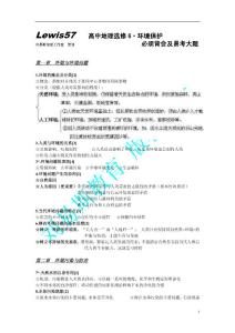 高中地理选修6 必须背会及易考大题