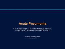 抗生素英文课件精品—— Acute Pneumonia