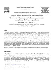 Estimation of parameters in latent class models using fuzzy