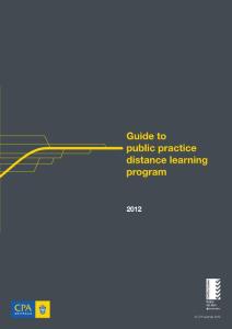 CPA Aust. Guideto public practice distance learning program 2012