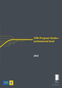 CPA Aust. Cpa-program-guide-professional-level