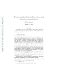 An approximation theorem for non-decreasing functions on compact posets