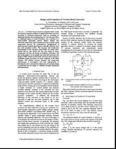 Design and evaluation of tri-state boost converter