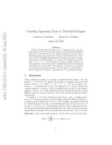 Counting Spanning Trees of Threshold Graphs