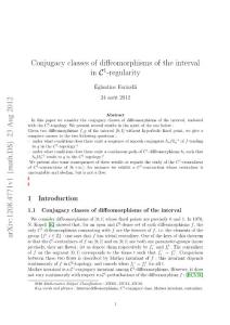 Conjugacy classes of diffeomorphisms of the interval in C1-regularity