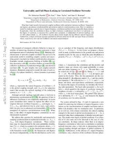 Universality and Full Phase-Locking in Correlated Oscillator Networks