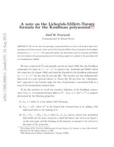 A note on the Lickorish-Millett-Turaev formula for the Kauffman polynomial
