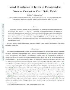 Period Distribution of Inversive Pseudorandom  Number Generators Over Finite Fields