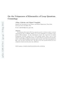 On the Uniqueness of Kinematics of Loop Quantum Cosmology