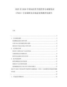 2025至2030中国局灶性节段性肾小球硬化症（FSGS）行业调研及市场前景预测评估报告