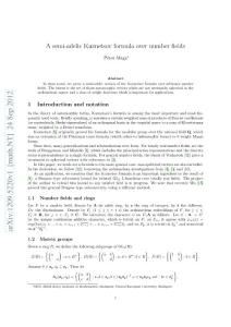 A semi-adelic Kuznetsov formula over number fields