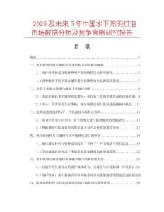 2025及未来5年中国水下照明灯泡市场数据分析及竞争策略研究报告
