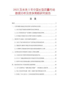 2025及未来5年中国长型项囊市场数据分析及竞争策略研究报告