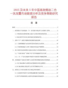 2025及未来5年中国高效焗油二合一洗发露市场数据分析及竞争策略研究报告