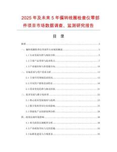 2025年及未来5年偏转线圈检查仪零部件项目市场数据调查、监测研究报告