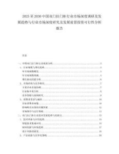 2025至2030中国双门拉门柜行业市场深度调研及发展趋势与行业市场深度研究及发展前景投资可行性分析报告
