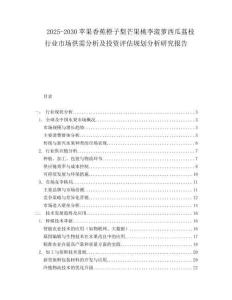 2025-2030苹果香蕉橙子梨芒果桃李菠萝西瓜荔枝行业市场供需分析及投资评估规划分析研究报告