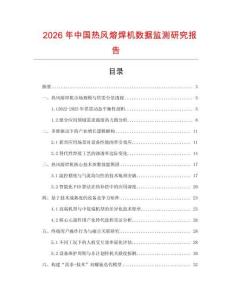 2026年中国热风熔焊机数据监测研究报告
