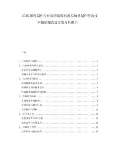 2025影视制作行业高清摄像机虚拟场景制作特效技术摄影棚改造方案分析报告