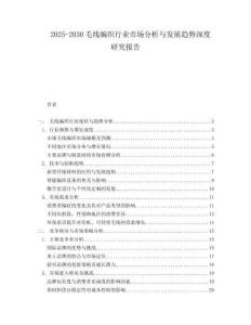 2025-2030毛线编织行业市场分析与发展趋势深度研究报告