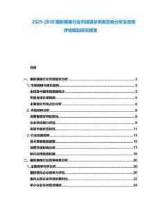 2025-2030摄影摄像行业市场现状供需态势分析及投资评估规划研究报告