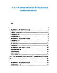 2025-2030婚纱摄影和婚礼策划行业市场供需分析及投资评估规划分析研究报告