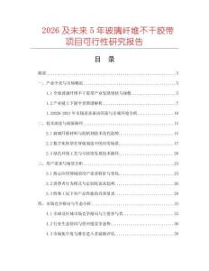 2026及未来5年玻璃纤维不干胶带项目可行性研究报告