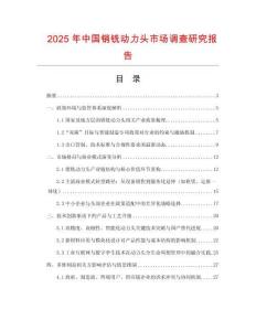 2025年中国销铣动力头市场调查研究报告