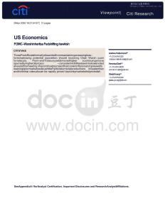 花旗-美国经济：联邦公开市场委员会——沃什接掌后美联储转向鹰派-US Economics FOMC–Warsh inherits a Fed shifting hawkish-20260429