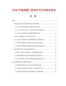 2026年接枝氯丁胶项目可行性研究报告