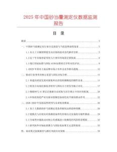 2025年中国砂当量测定仪数据监测报告
