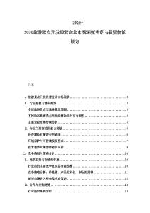 2025-2030旅游景点开发经营企业市场深度考察与投资价值规划