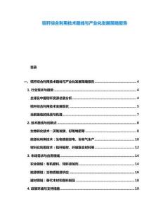 秸秆综合利用技术路线与产业化发展策略报告